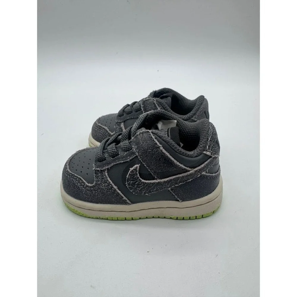 Nike Dunk Low Halloween Toddler Iron Grey Scream Green DQ6217-001 Size 3C Mens
